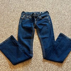 Miss Me jeans size 27 boot cut 32”inseam low rise